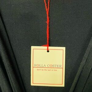 Roller Coaster Brand Asymmetrical Black Maxi Women’s Faux Wrap Dress size L